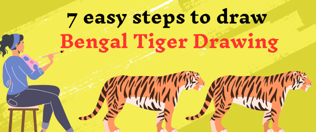 7 Easy Steps To Draw Bengal Tiger Drawing Easy Drawing