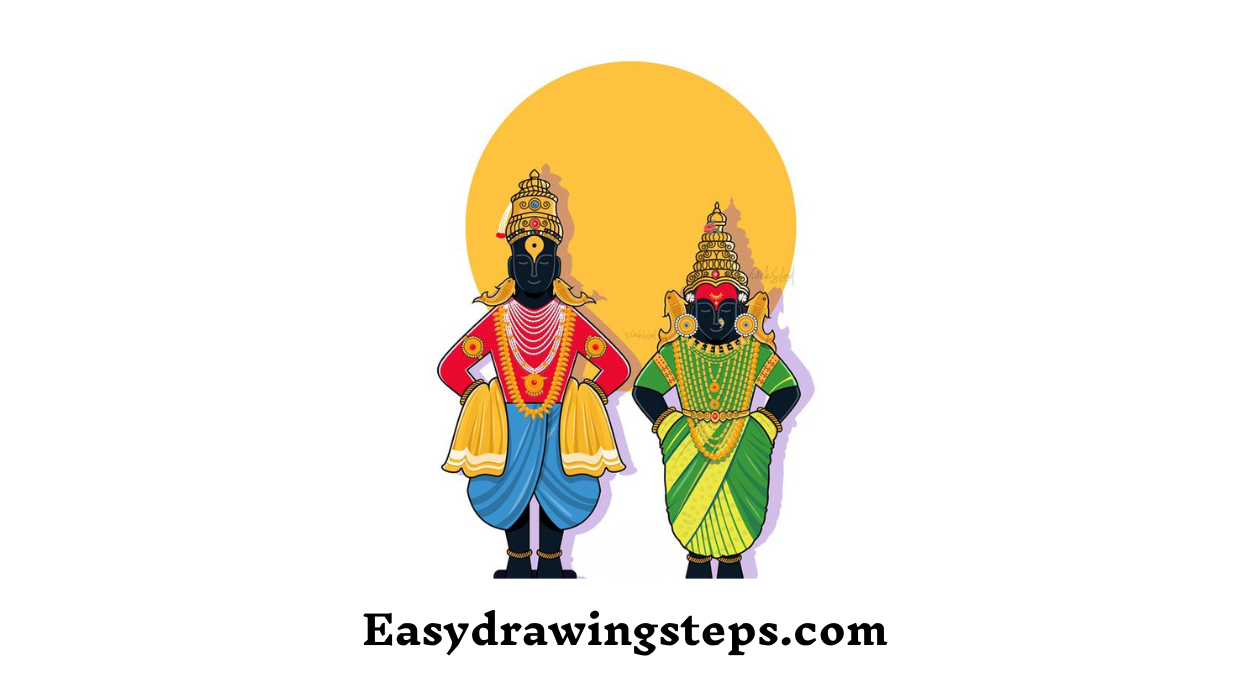 10 Easy Steps To Draw Vitthal Rukmini Drawing Easy Drawing