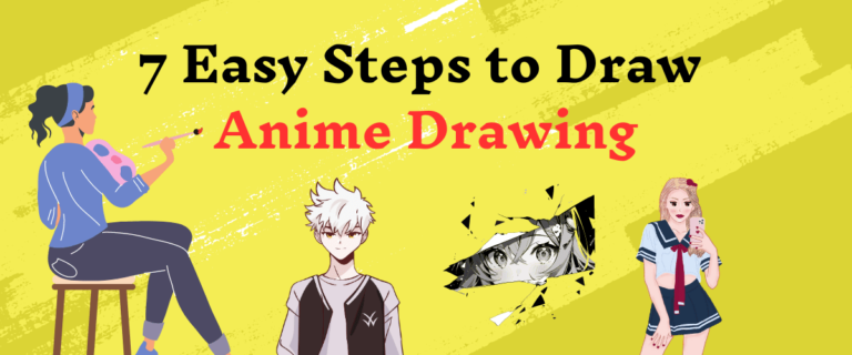 7 easy steps to draw anime drawing - Easy Drawing