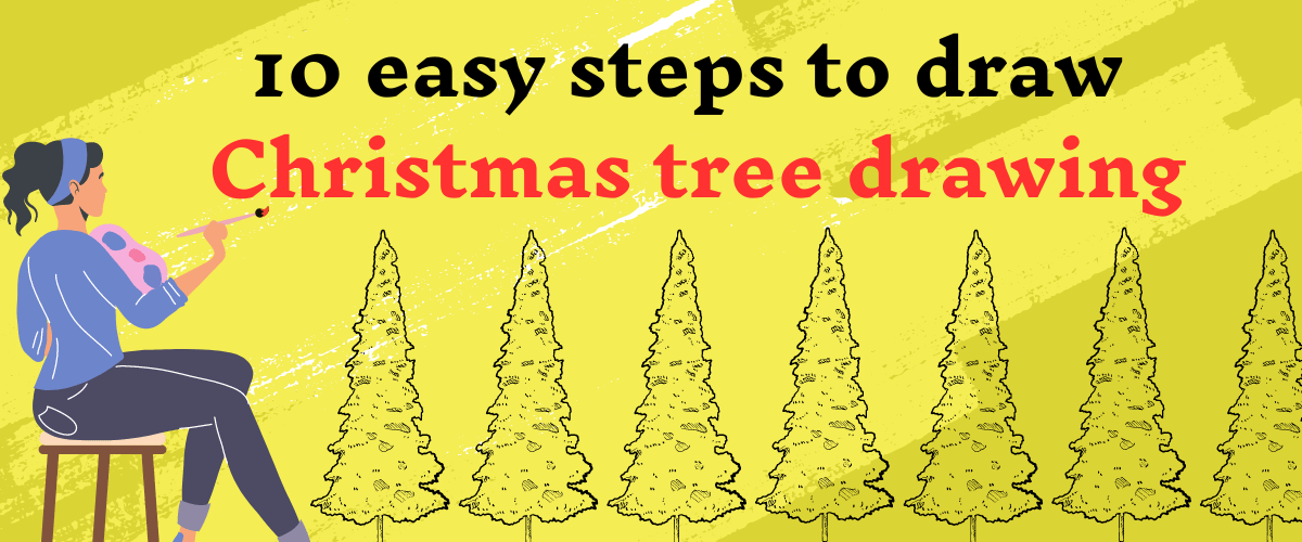 Christmas tree drawing