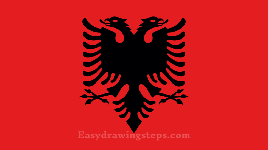 Albania Flag Drawing