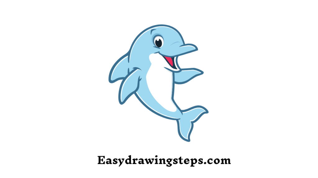 10 easy steps to draw Dolphin Drawing - Easy Drawing