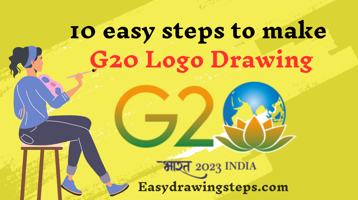 10 easy steps to draw G20 Logo Drawing - Easy Drawing