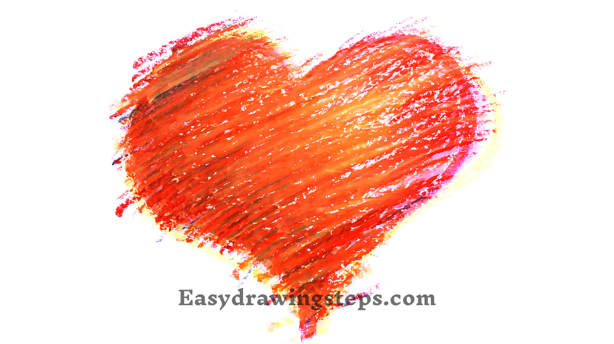 10 easy steps to draw Heart Drawing - Easy Drawing