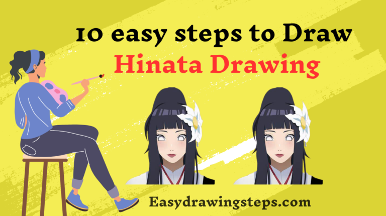 10 easy steps to draw Hinata Drawing