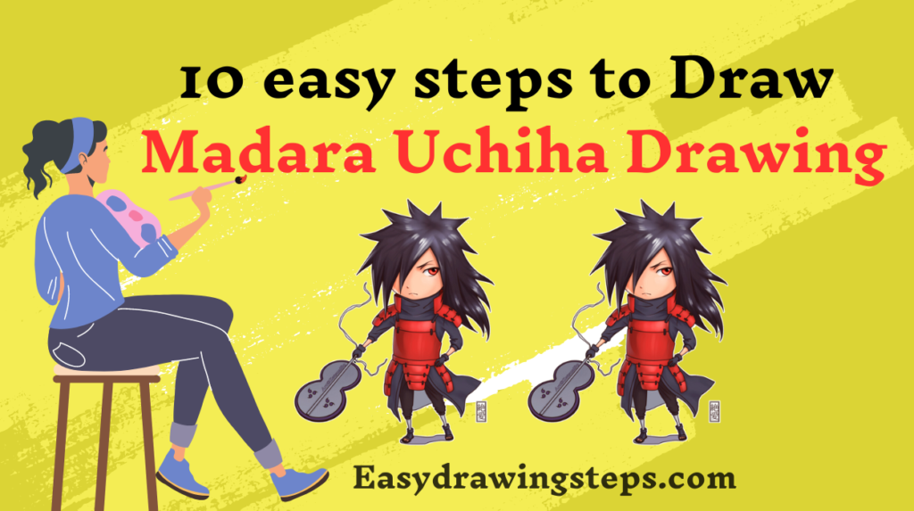 10 easy steps to draw Madara Uchiha Drawing - Easy Drawing