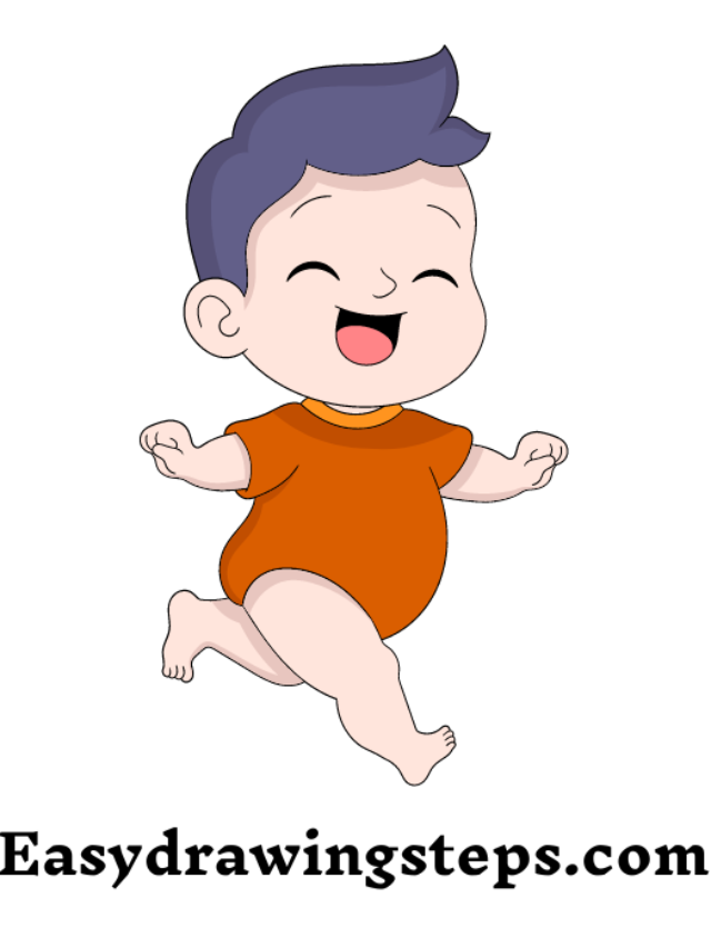 7 easy steps to draw Baby Boy Drawing - Easy Drawing