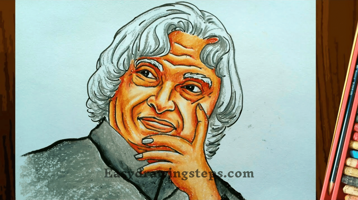 10 easy steps to draw APJ Abdul Kalam Drawing - Easy Drawing