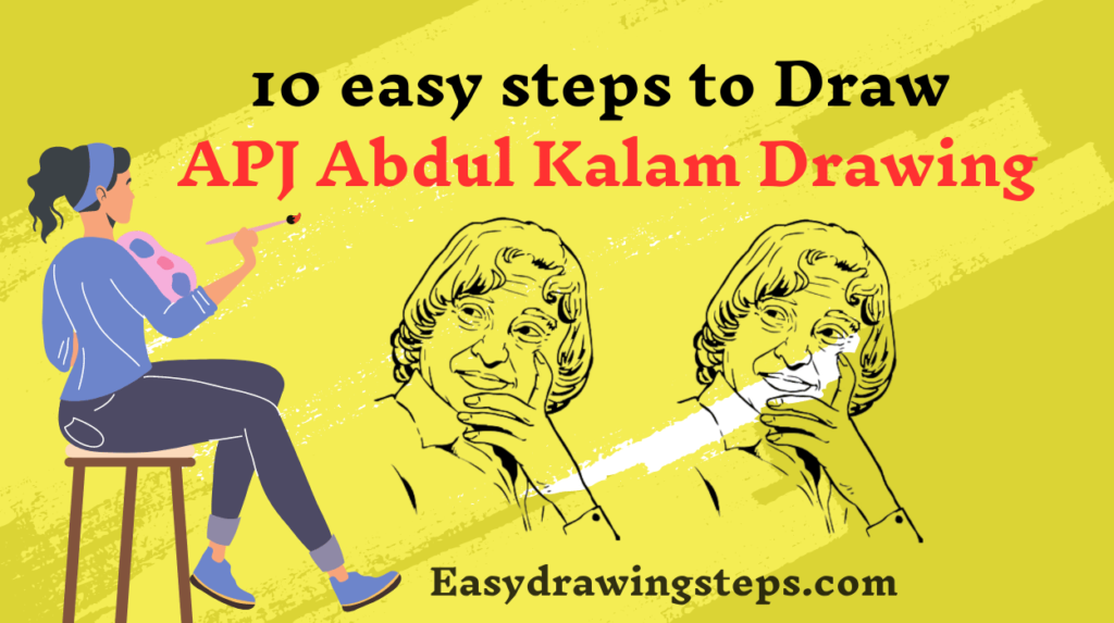 10 easy steps to draw APJ Abdul Kalam Drawing - Easy Drawing