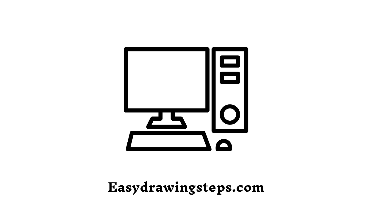 10 easy steps to draw Computer Parts Drawing Easy - Easy Drawing