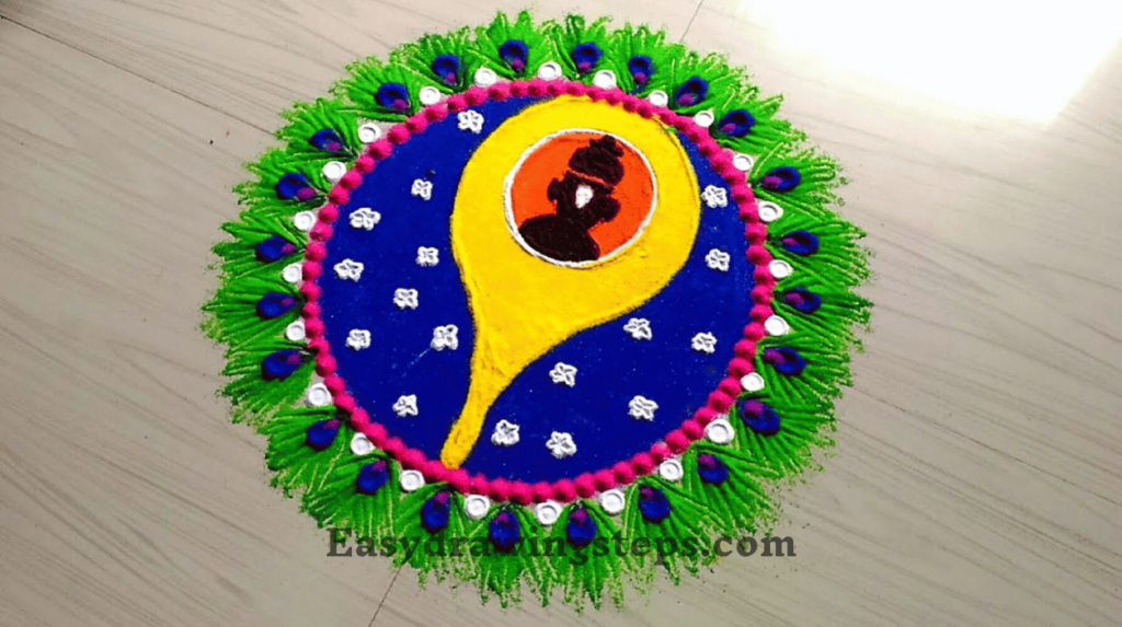 Vitthal Rangoli Design