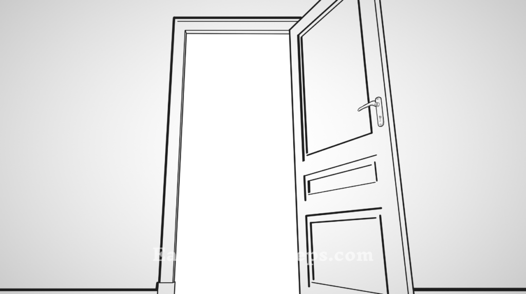 10 Easy Steps to Draw Door Drawing - Easy Drawing