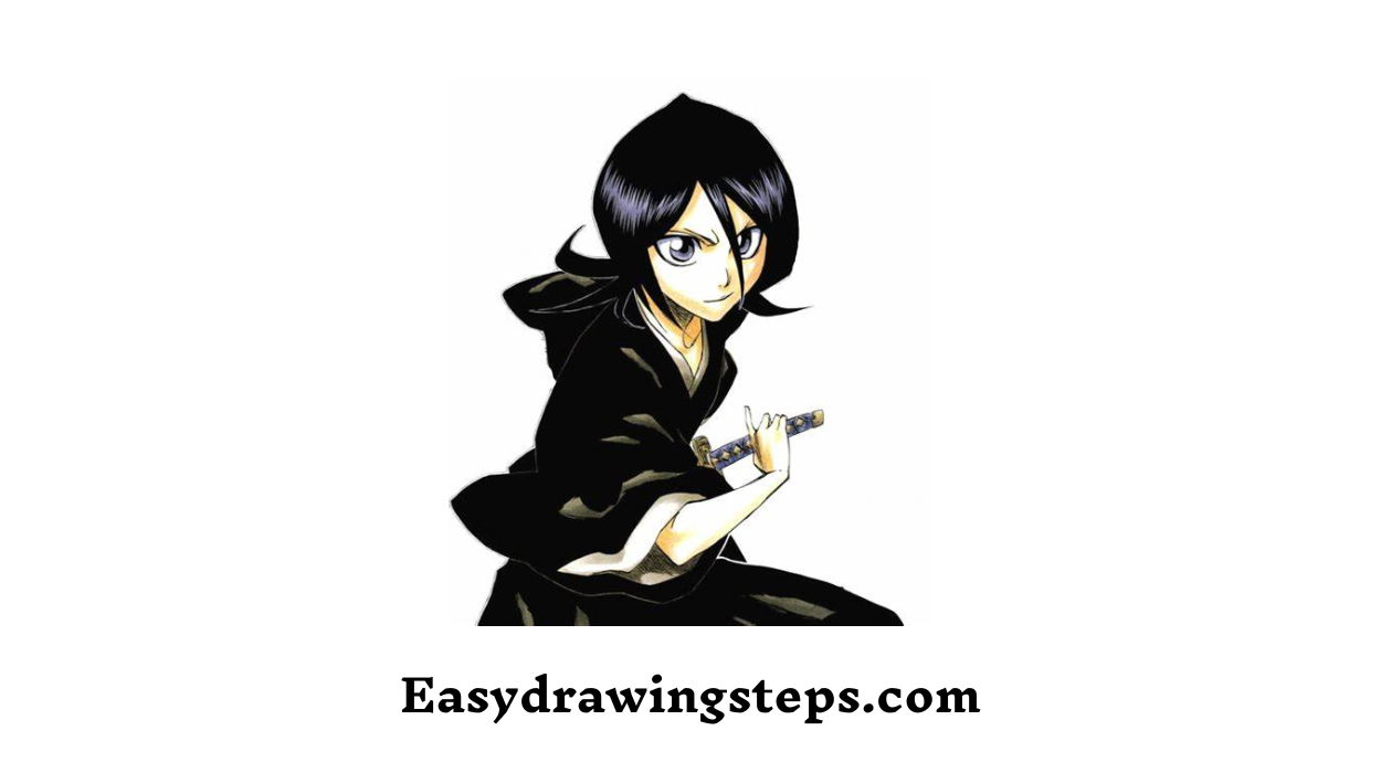 10 easy steps to draw Rukia Kuchiki Drawing - Easy Drawing