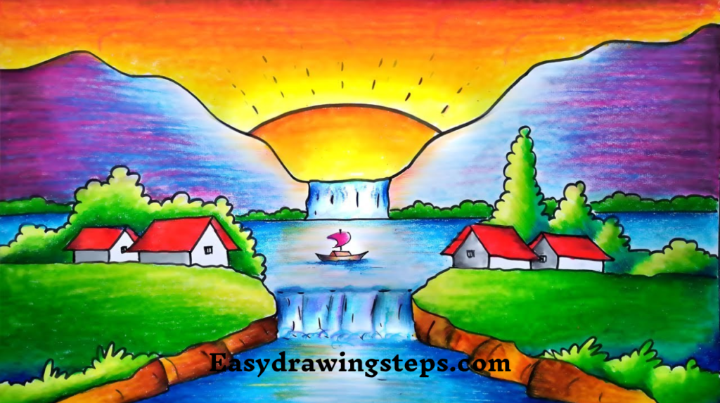 Scenery Drawing For Kids