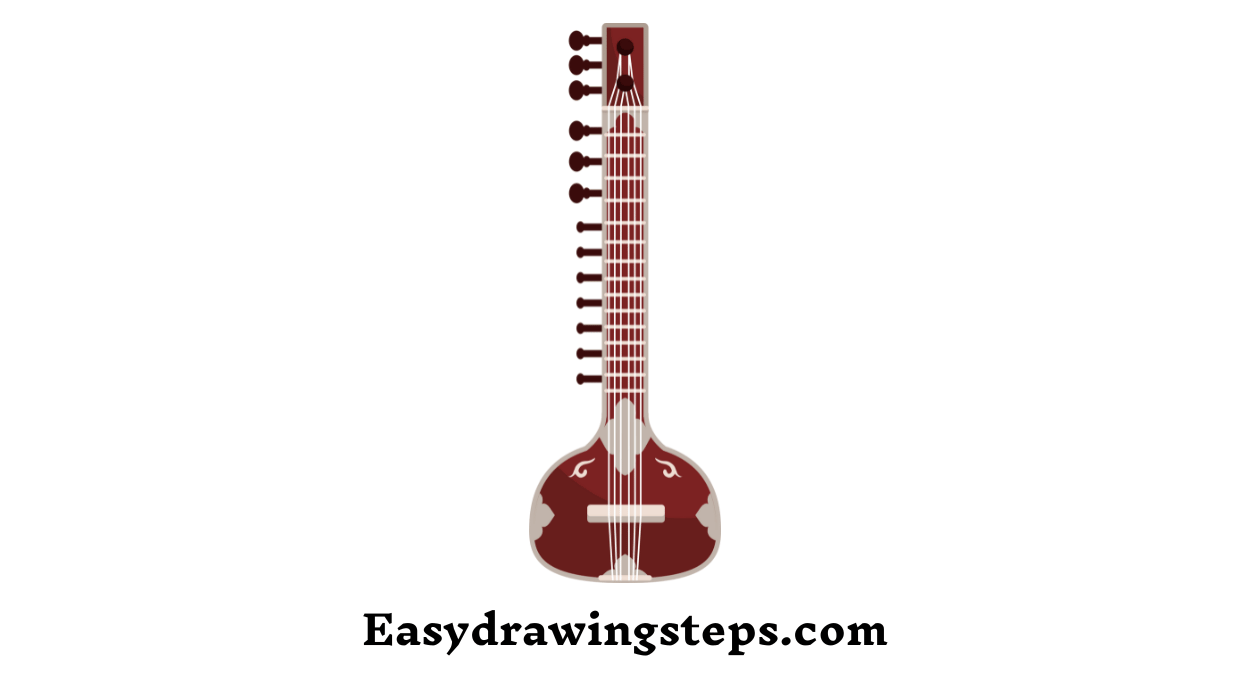 10 easy steps to draw Tanpura Drawing Easy Drawing