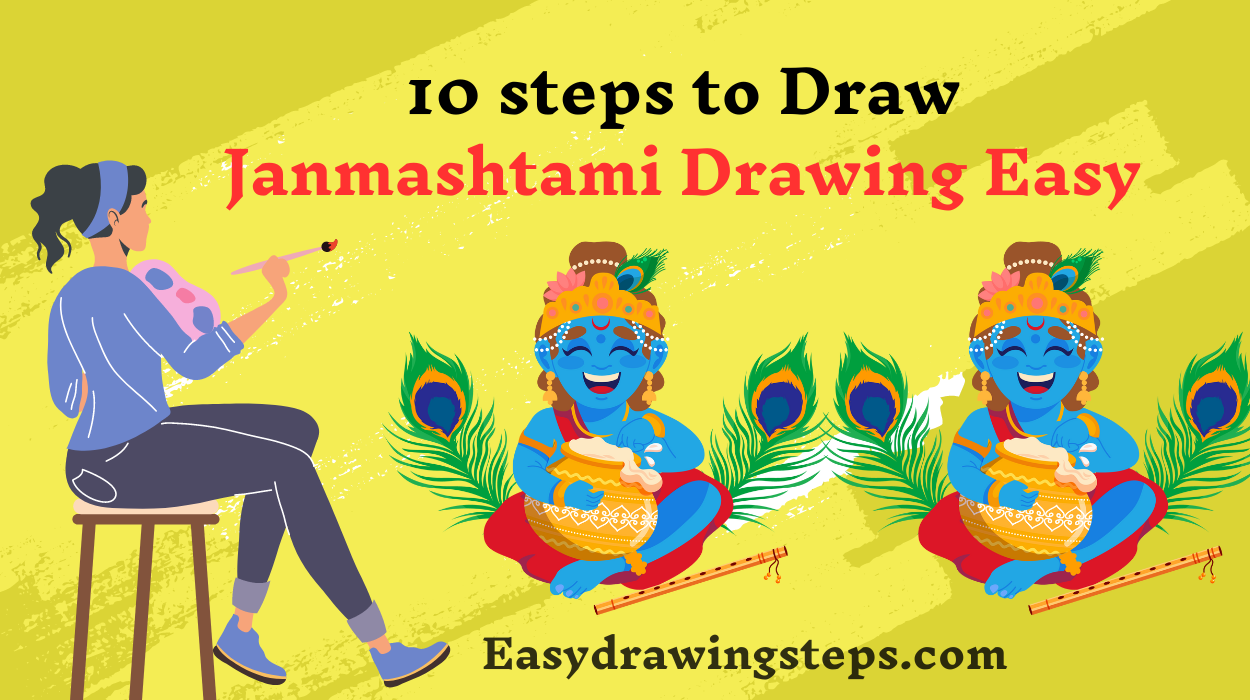 10 Steps to Draw Janmashtami Drawing Easy Easy Drawing