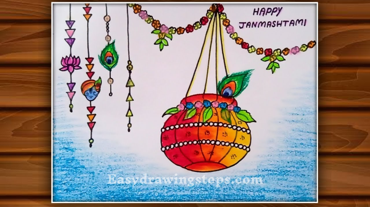 10 Steps to Draw Janmashtami Drawing Easy Easy Drawing