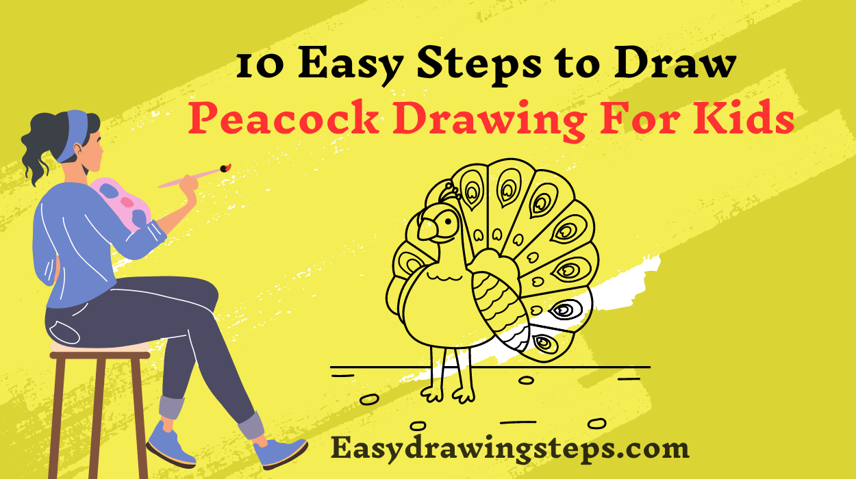 Peacock Drawing For Kids