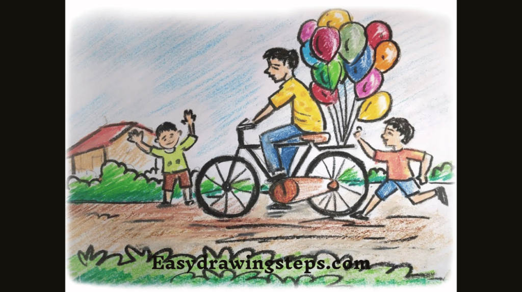 Balloon Seller Drawing