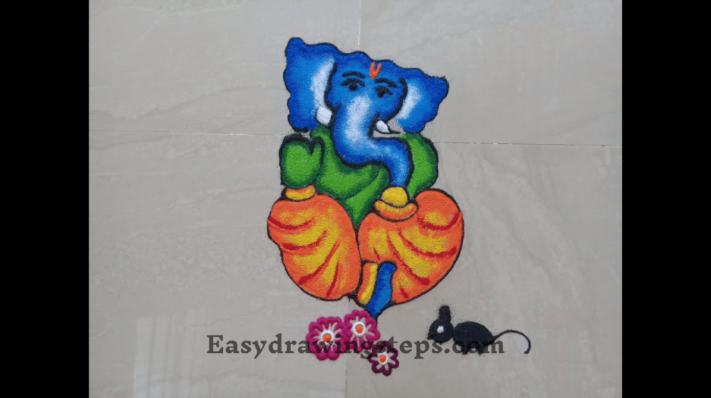 Bappa Rangoli Simple