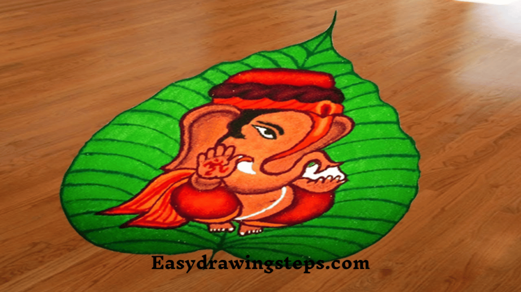 Bappa Rangoli Simple