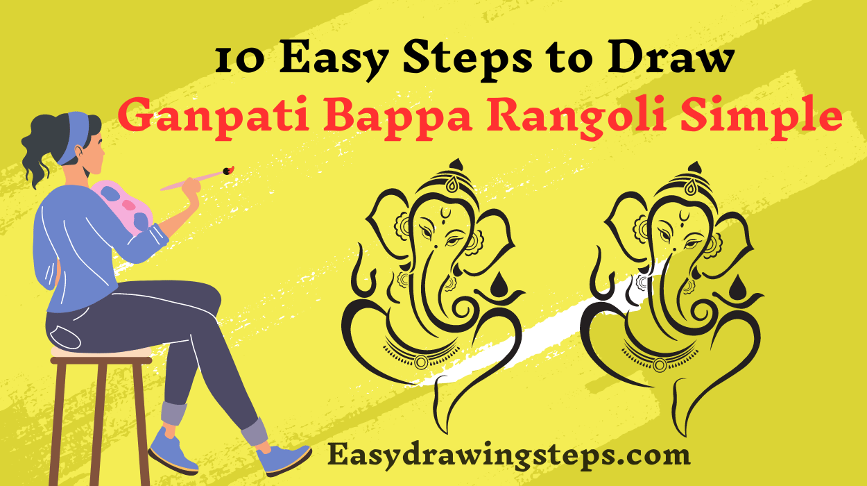 Ganpati Bappa Rangoli Simple
