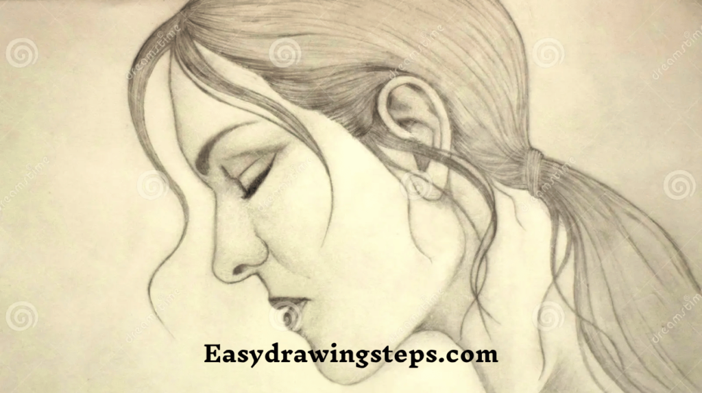 Lady Face Drawing