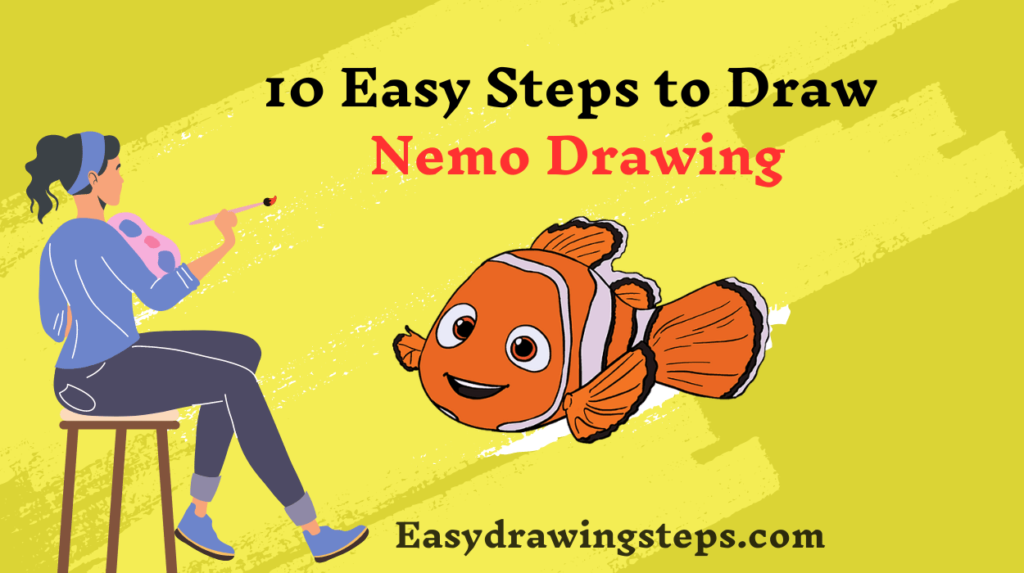 10 Easy Steps to Draw Nemo Drawing - Easy Drawing