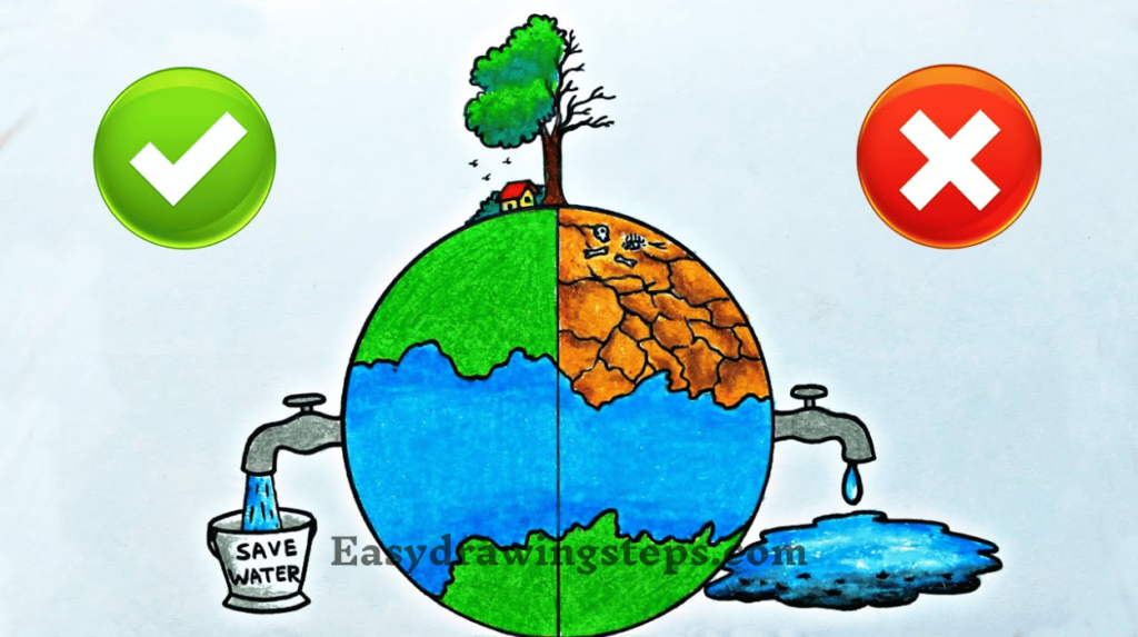 Save Water Drawing