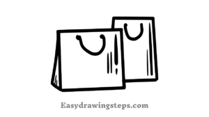 10 Easy Steps to Draw Shopping Bag Drawing Easy Drawing