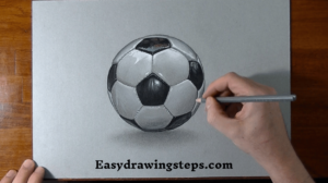 10 Easy Steps to Draw Soccer Ball Drawing - Easy Drawing
