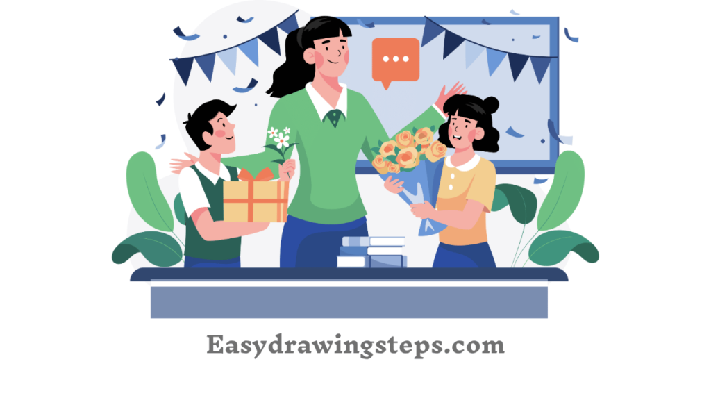 Teachers Day Drawing For Kids