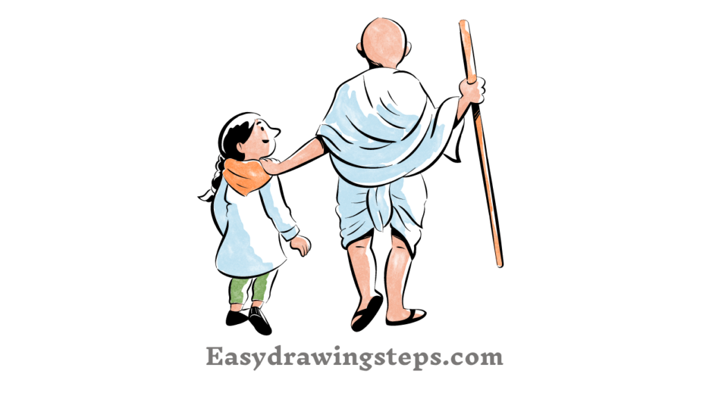Gandhi Jayanti Drawing