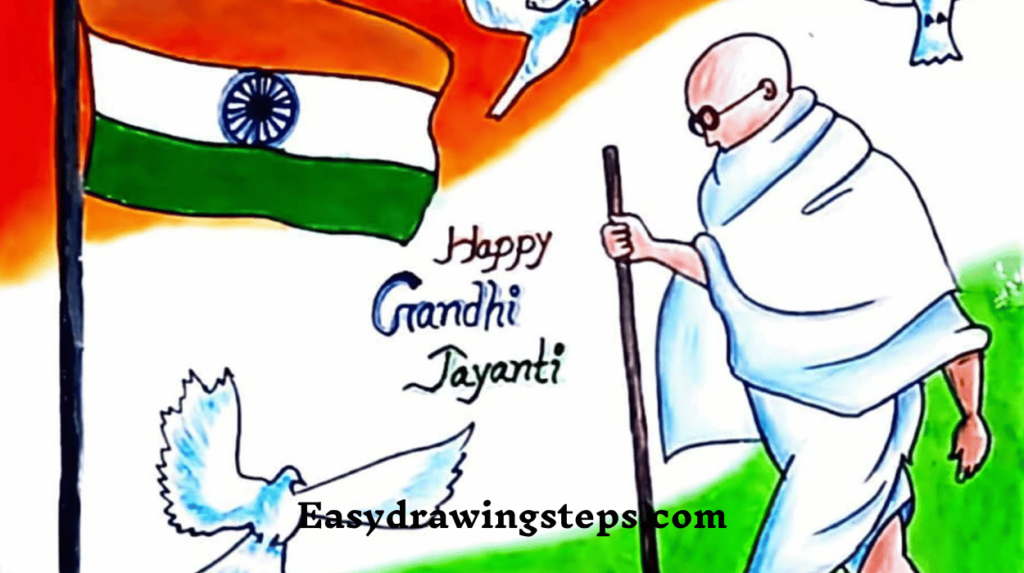 Gandhi Jayanti Drawing